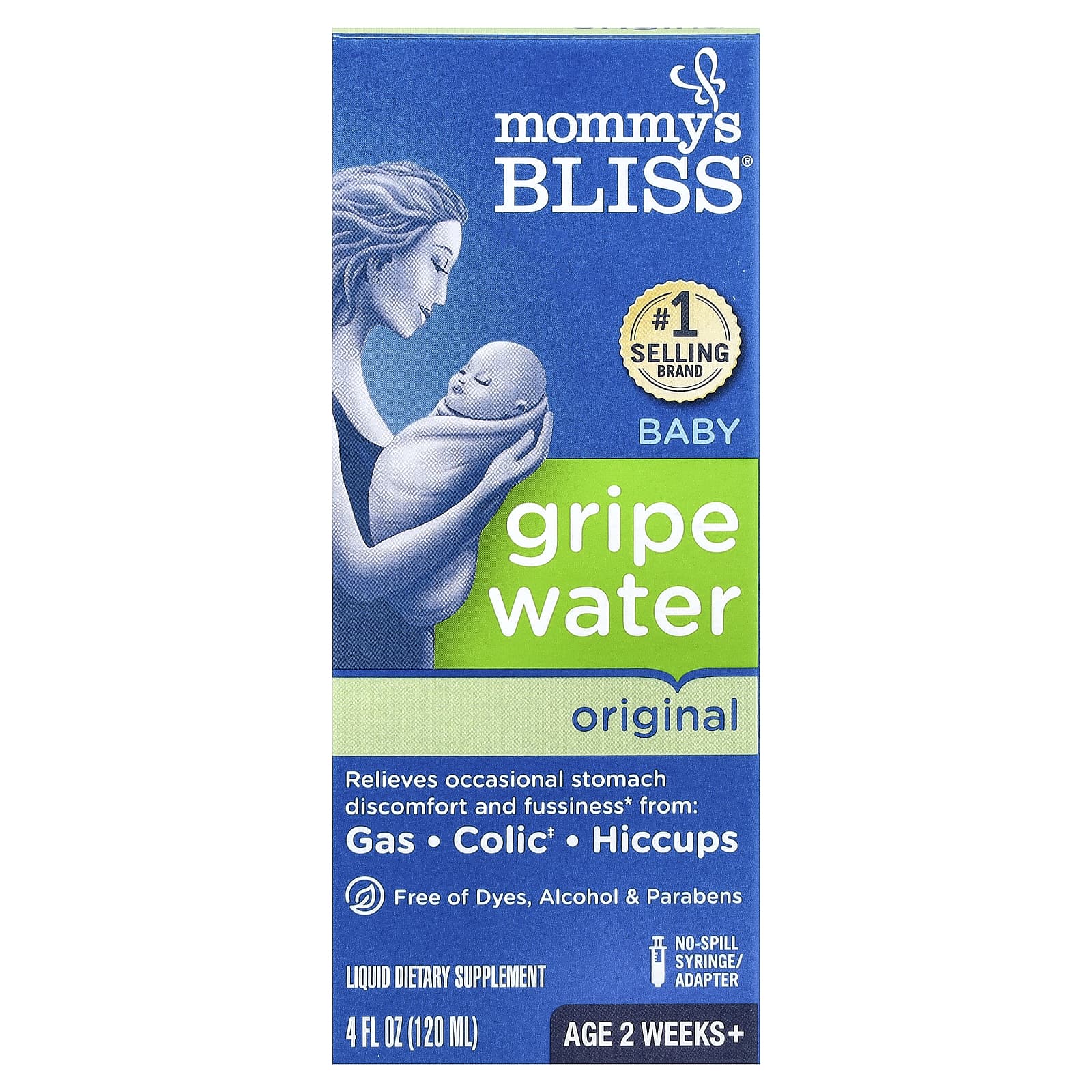 Mommy's Bliss, Gripe Water, Original, Age 2 Weeks+, 4 fl oz (120 ml) - Image 1