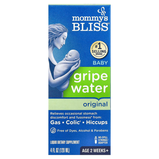 Mommy's Bliss, Gripe Water, Original, Age 2 Weeks+, 4 fl oz (120 ml) - Image 1