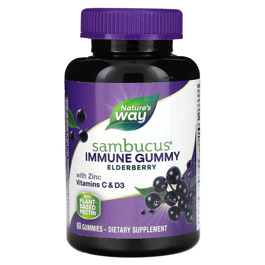 Nature's Way, Sambucus, Immune Gummy, Elderberry, 60 Gummies - Image 1