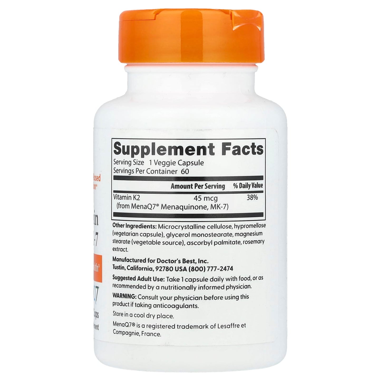 Doctor's Best Vitamin K2 MK-7 - Support Strong Bones & Healthy Tissues - Image 2