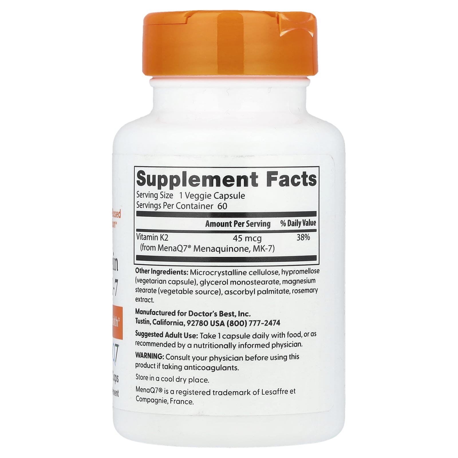 Doctor's Best Vitamin K2 MK-7 - Support Strong Bones & Healthy Tissues - Image 2