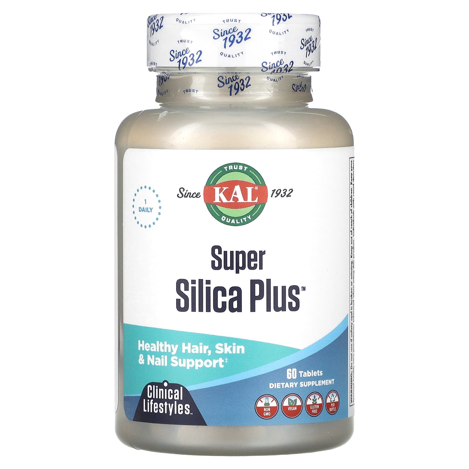 Super Silica Plus for Healthy Hair, Skin & Nails - 60 Tablets - Image 1