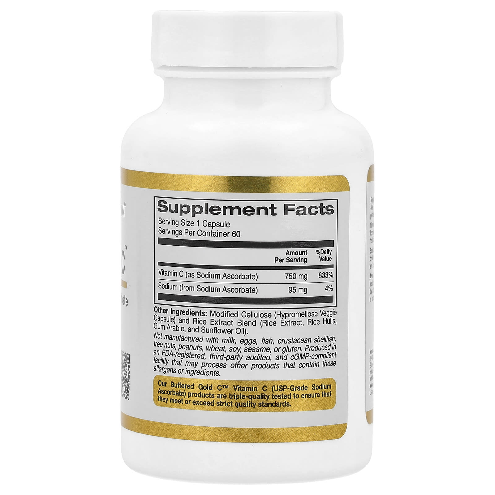 Vitamin C Supplement - Buffered Gold C | California Gold Nutrition - Image 2