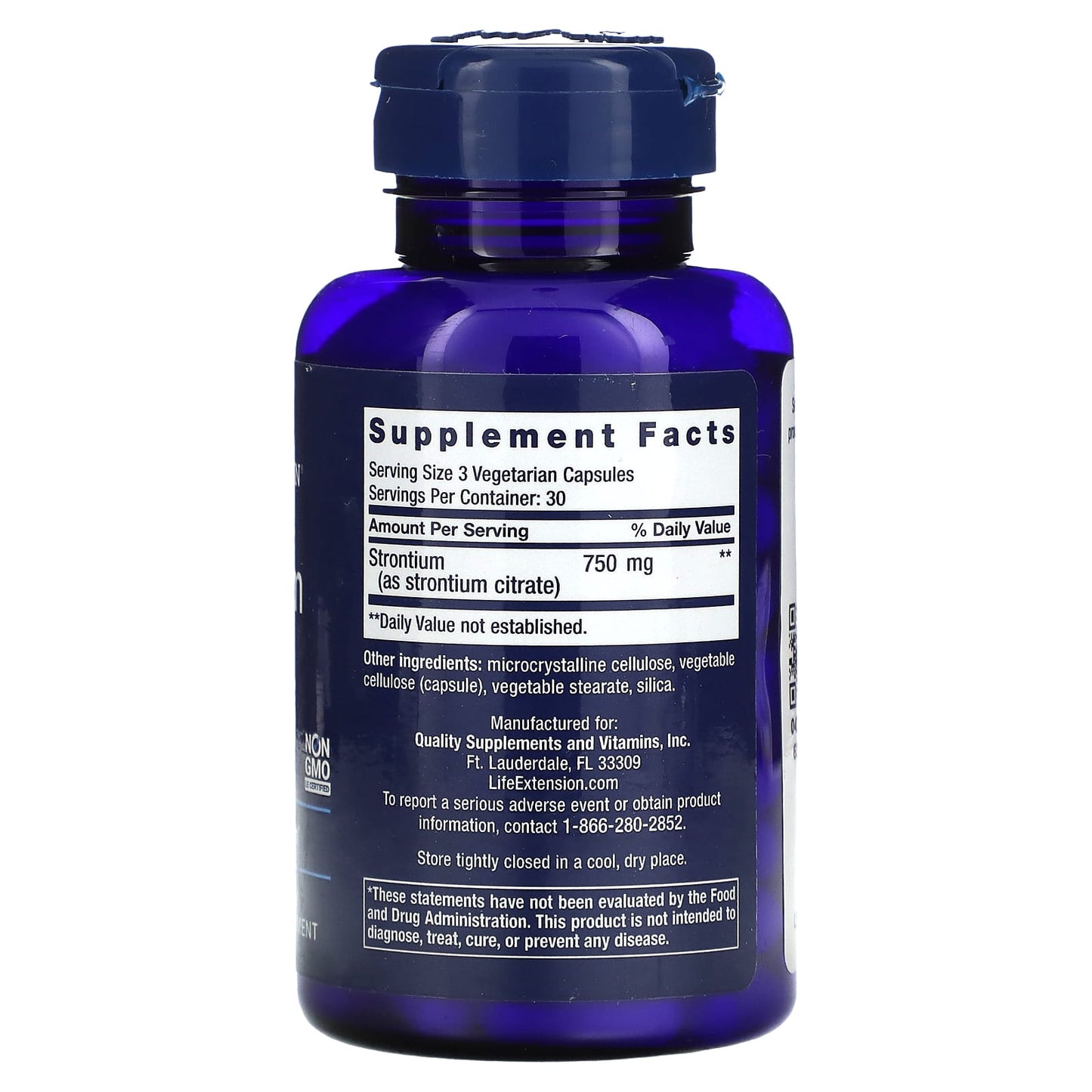 Life Extension, Strontium Caps, 90 Vegetarian Capsules (250 mg per Capsule)