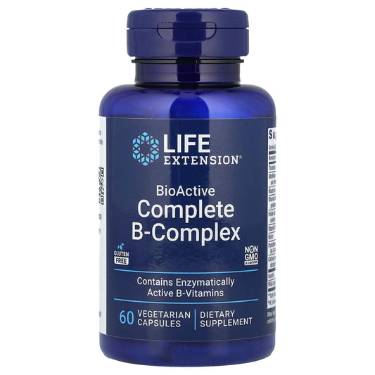 Life Extension, BioActive Complete B-Complex, 60 Vegetarian Capsules - Image 1