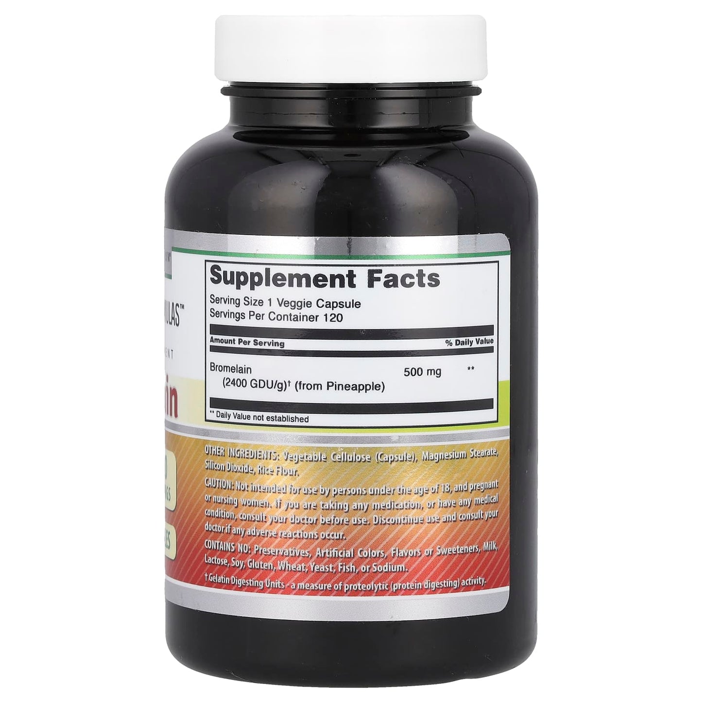 Bromelain Supplement - 500mg, 120 Veggie Capsules for Digestion & Inflammation - Image 2