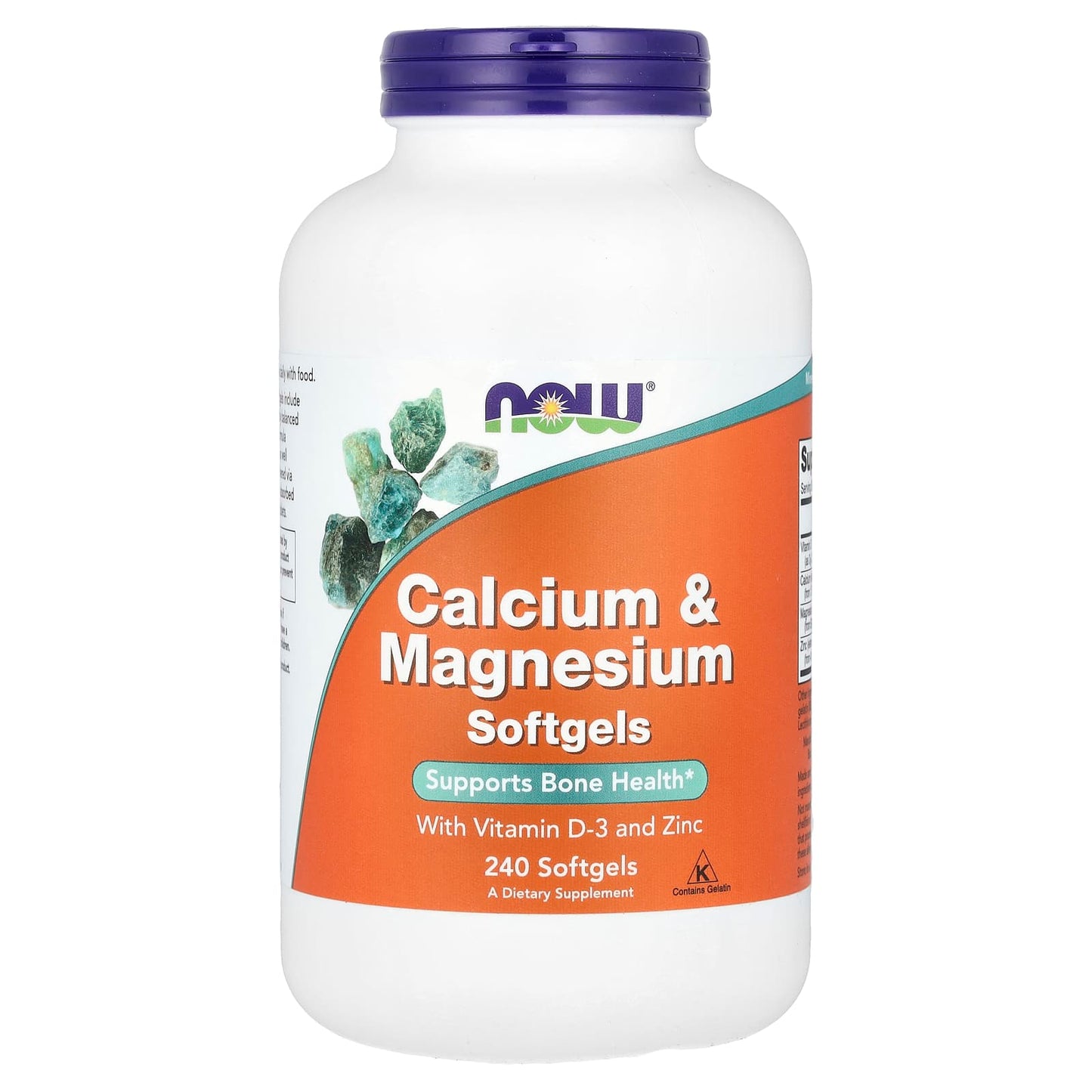 NOW Foods, Calcium & Magnesium, 240 Softgels - Image 1
