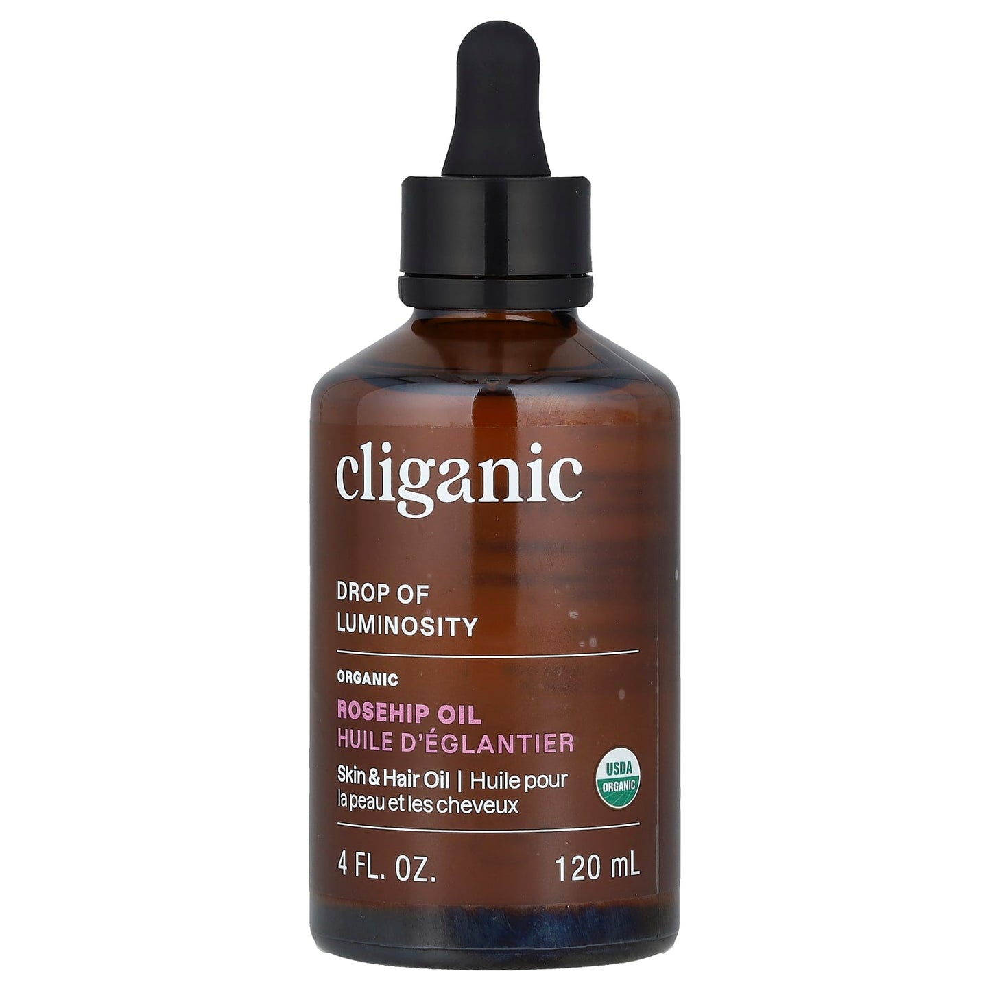 Certified Organic Rosehip Oil for Glowing Skin & Hair - Image 1