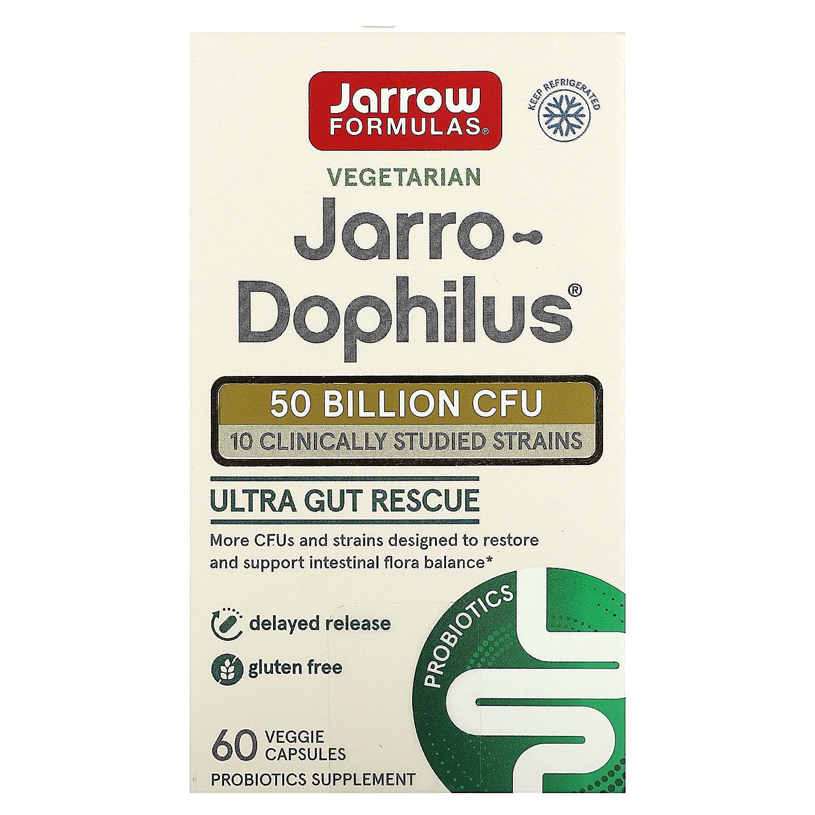 Jarrow Formulas <strong>Jarro-Dophilus</strong> 50 Billion CFU, 60 Veggie Capsules - Image 1