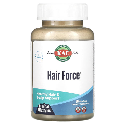 KAL Hair Force - 60 VegCaps for Healthy Hair and Scalp Support - Image 1