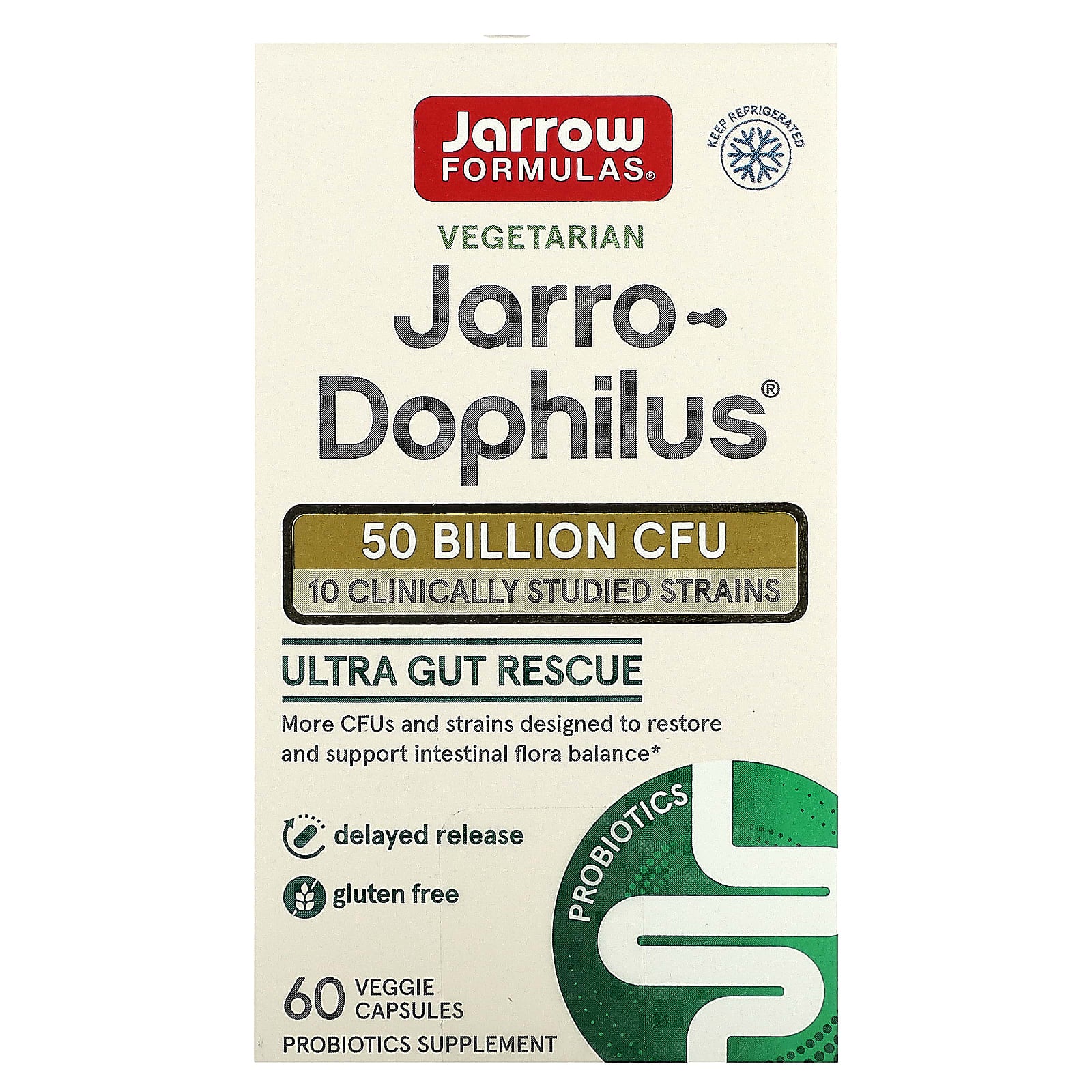 Jarrow Formulas <strong>Jarro-Dophilus</strong> 50 Billion CFU, 60 Veggie Capsules - Image 1