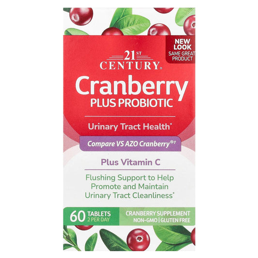 Cranberry Probiotic Support for Urinary Tract Health - 60 Tablets - Image 1