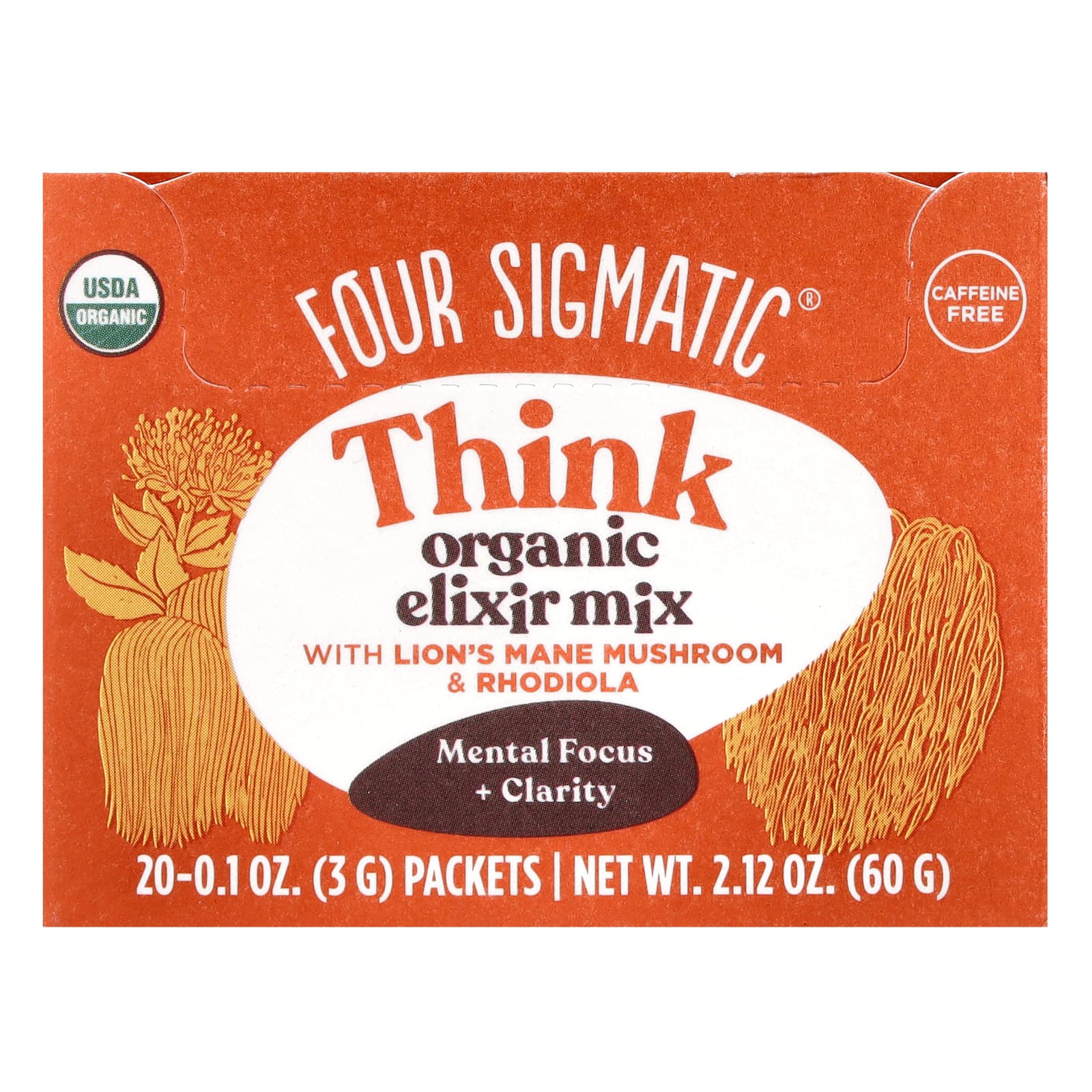 Caffeine-Free Focus Boost with Lion's Mane & Rhodiola by Four Sigmatic - Image 1
