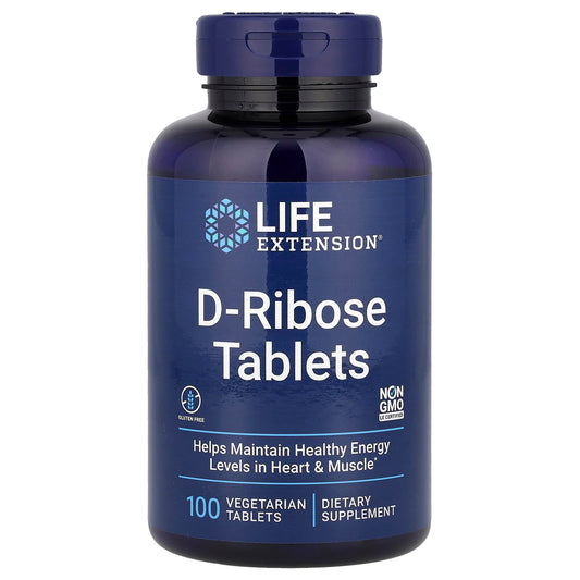 Life Extension, D-Ribose Tablets, 100 Vegetarian Tablets - Image 1