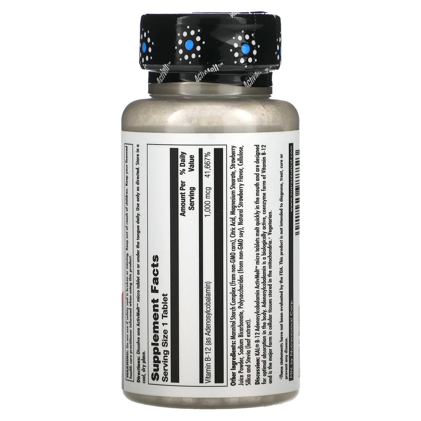 Boost Energy with KAL B-12 Adenosylcobalamin ActivMelt Tablets, 90 Count - Image 2
