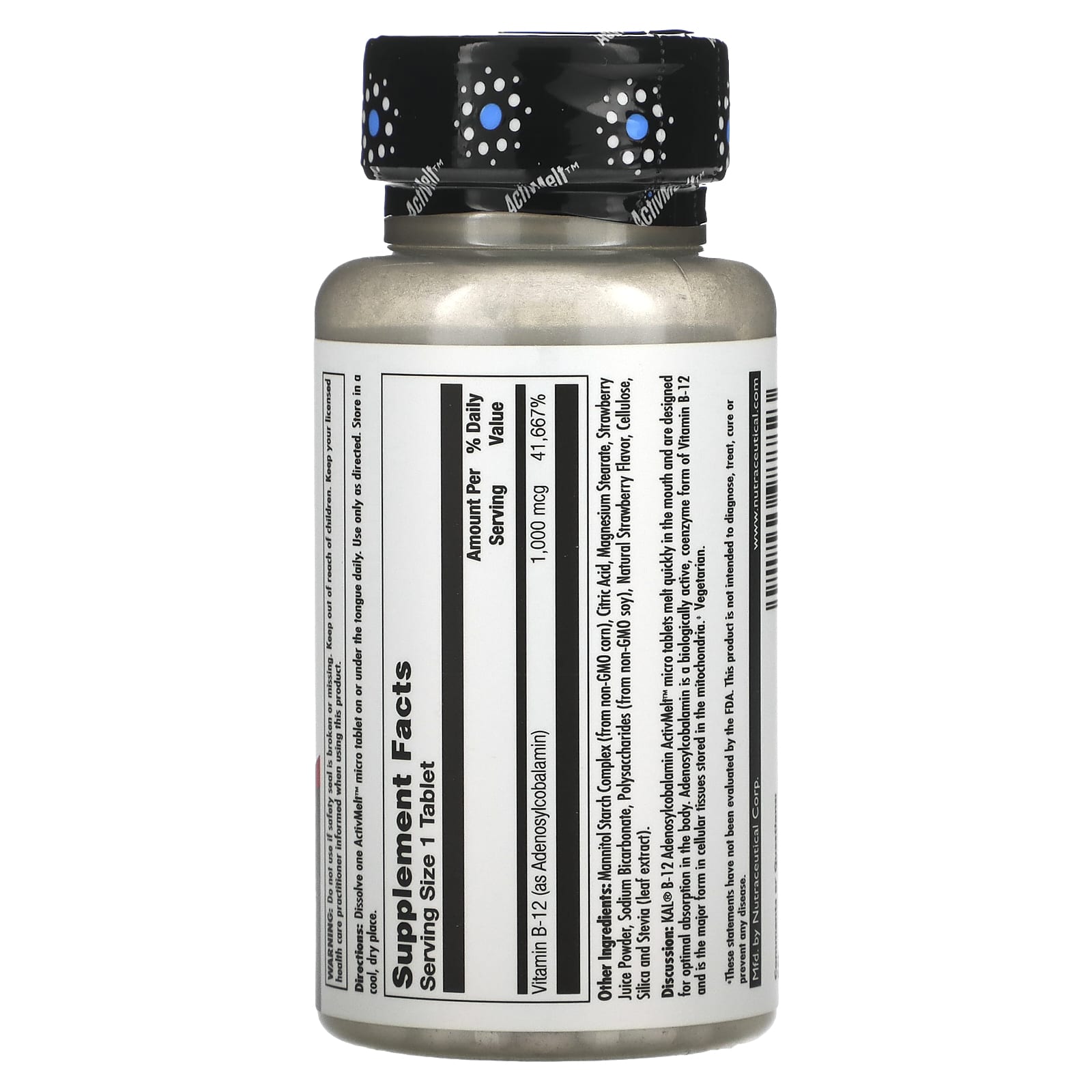 Boost Energy with KAL B-12 Adenosylcobalamin ActivMelt Tablets, 90 Count - Image 2