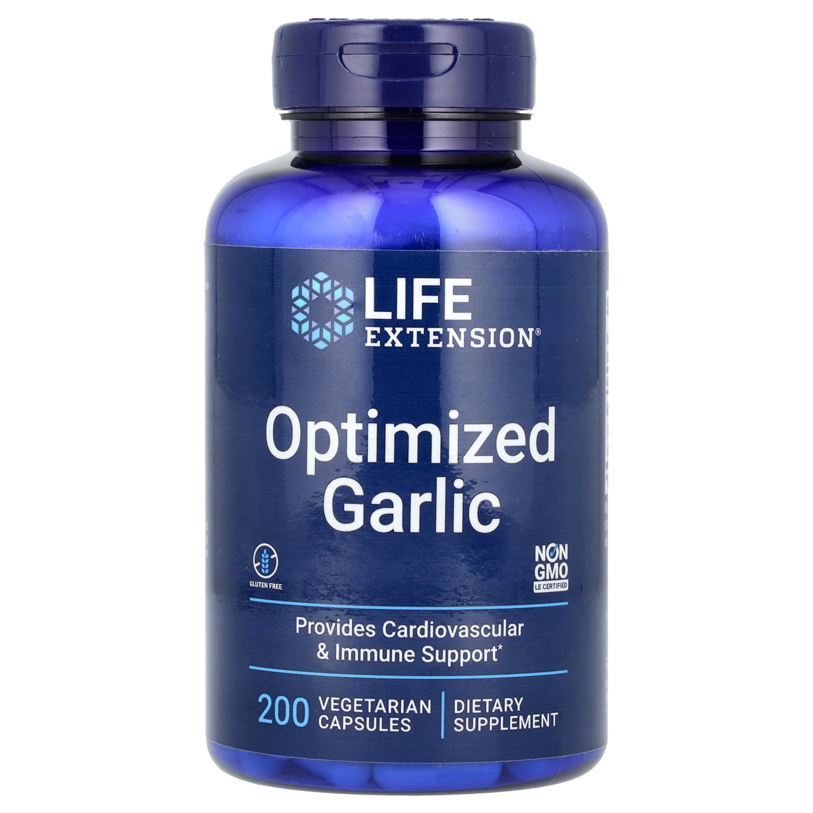 Life Extension, Optimized Garlic, 200 Vegetarian Capsules (600 mg per Capsule) - Image 1