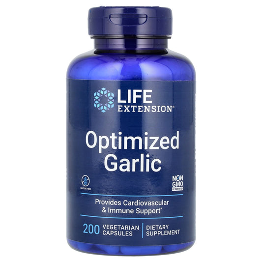 Life Extension, Optimized Garlic, 200 Vegetarian Capsules (600 mg per Capsule) - Image 1