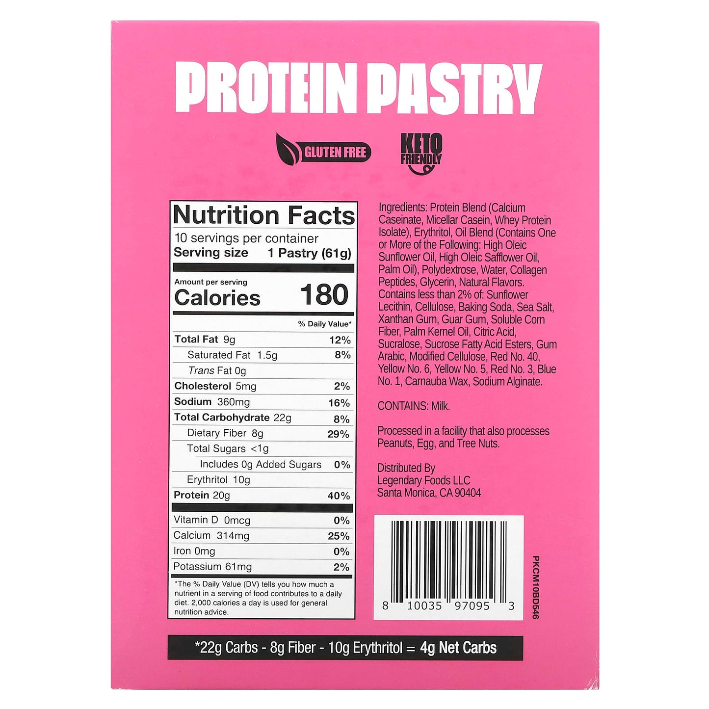 Legendary Foods, Protein Pastry, Birthday Cake, 10 Pack, 2.2 oz (61 g) Each - Image 2