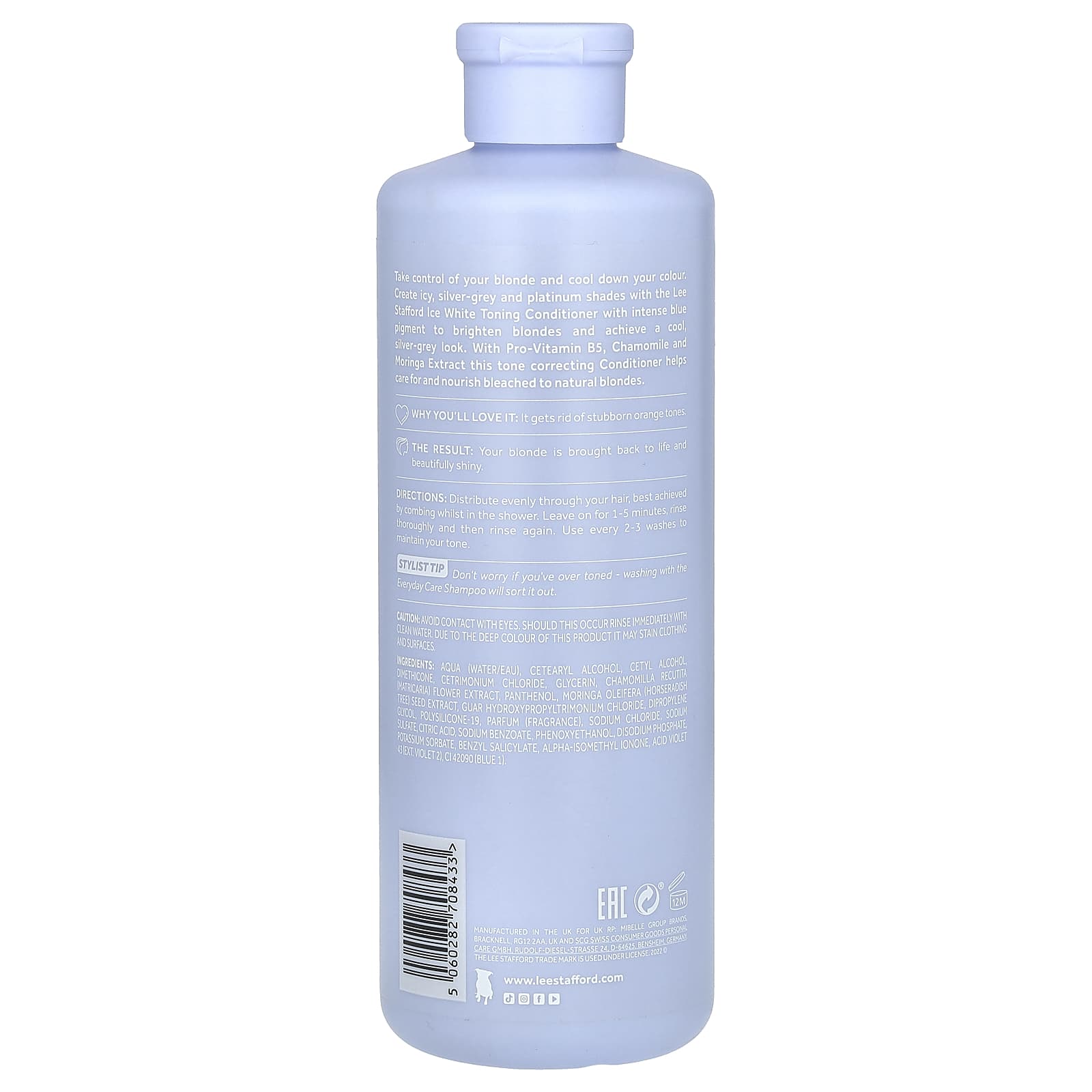 Lee Stafford, Bleach Blondes, Ice White Conditioner, For Bleached, Highlighted & Naturally Dark Blonde Hair, 16.9 fl oz (500 ml) - Image 2