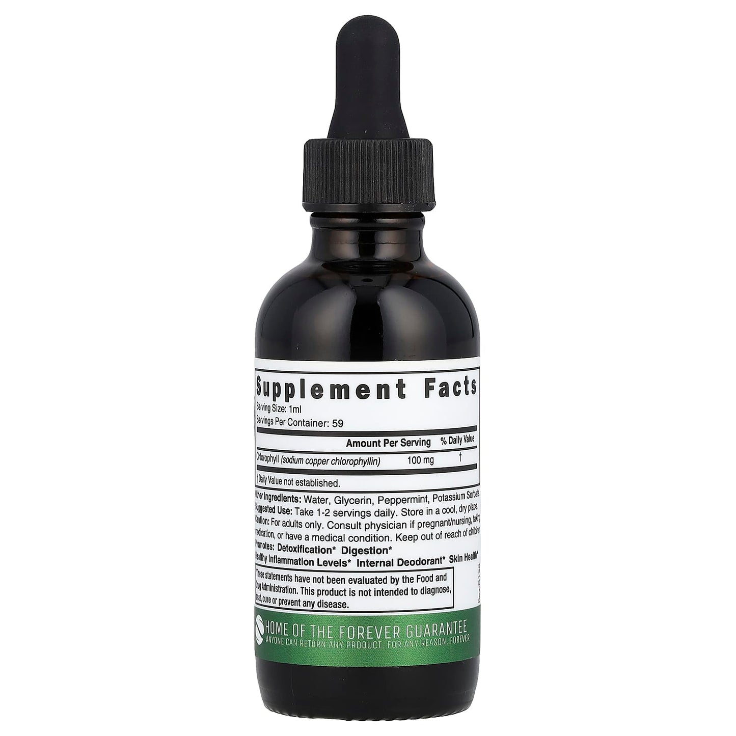 Nutri, Chlorophyll, Peppermint, 100 mg , 2 fl oz (59 ml) - Image 2