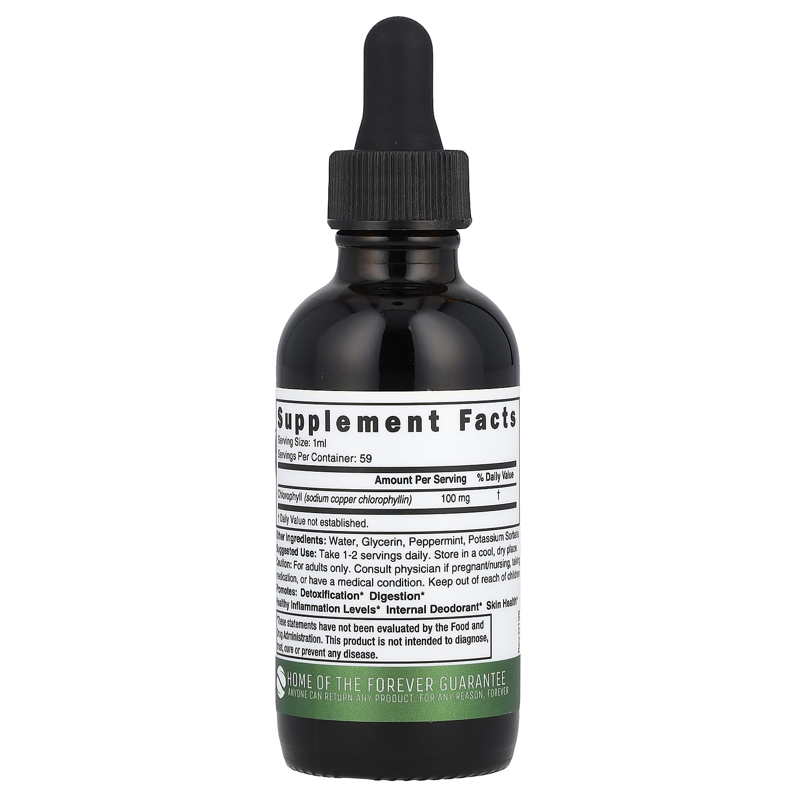 Nutri, Chlorophyll, Peppermint, 100 mg , 2 fl oz (59 ml) - Image 2