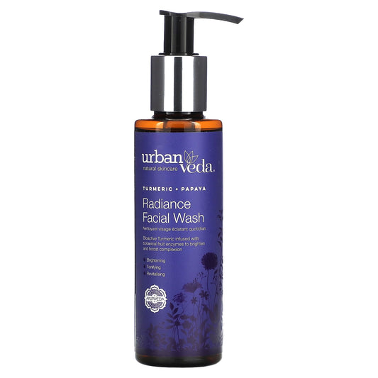 Urban Veda, Radiance Facial Wash, Turmeric + Papaya, 5.1 fl oz (150 ml) - Image 1