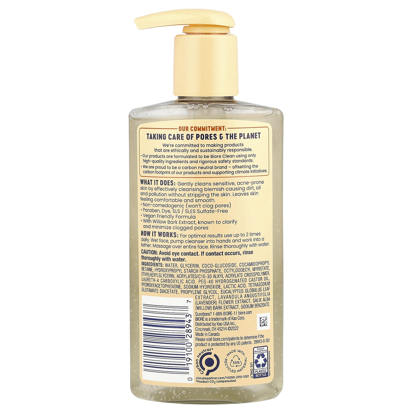 Biore Gentle Acne Prone Cleanser, Fragrance Free, 6.77 fl oz - Image 2