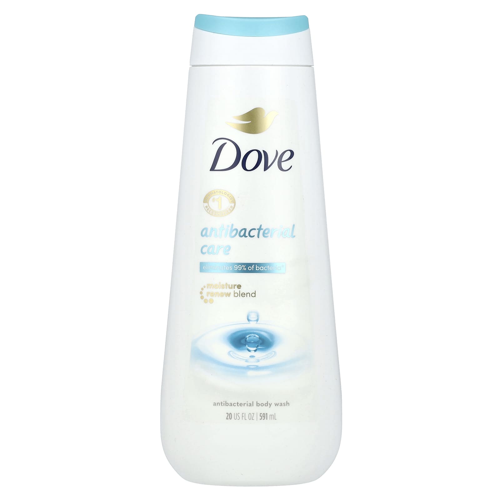 Dove Antibacterial Body Wash - 20 fl oz for Dry Skin Relief - Image 1