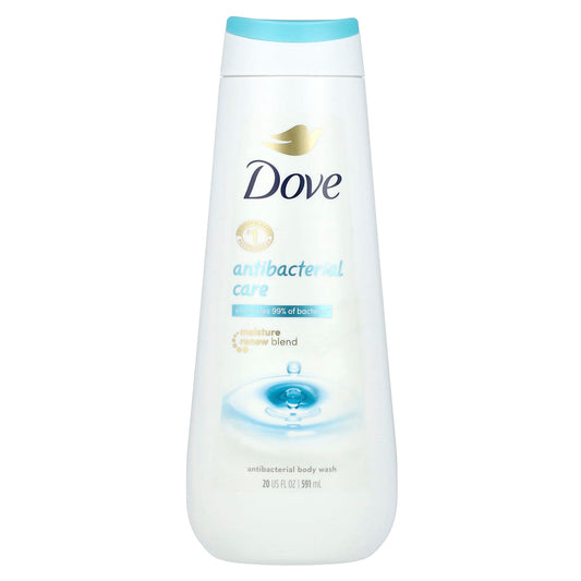 Dove Antibacterial Body Wash - 20 fl oz for Dry Skin Relief - Image 1