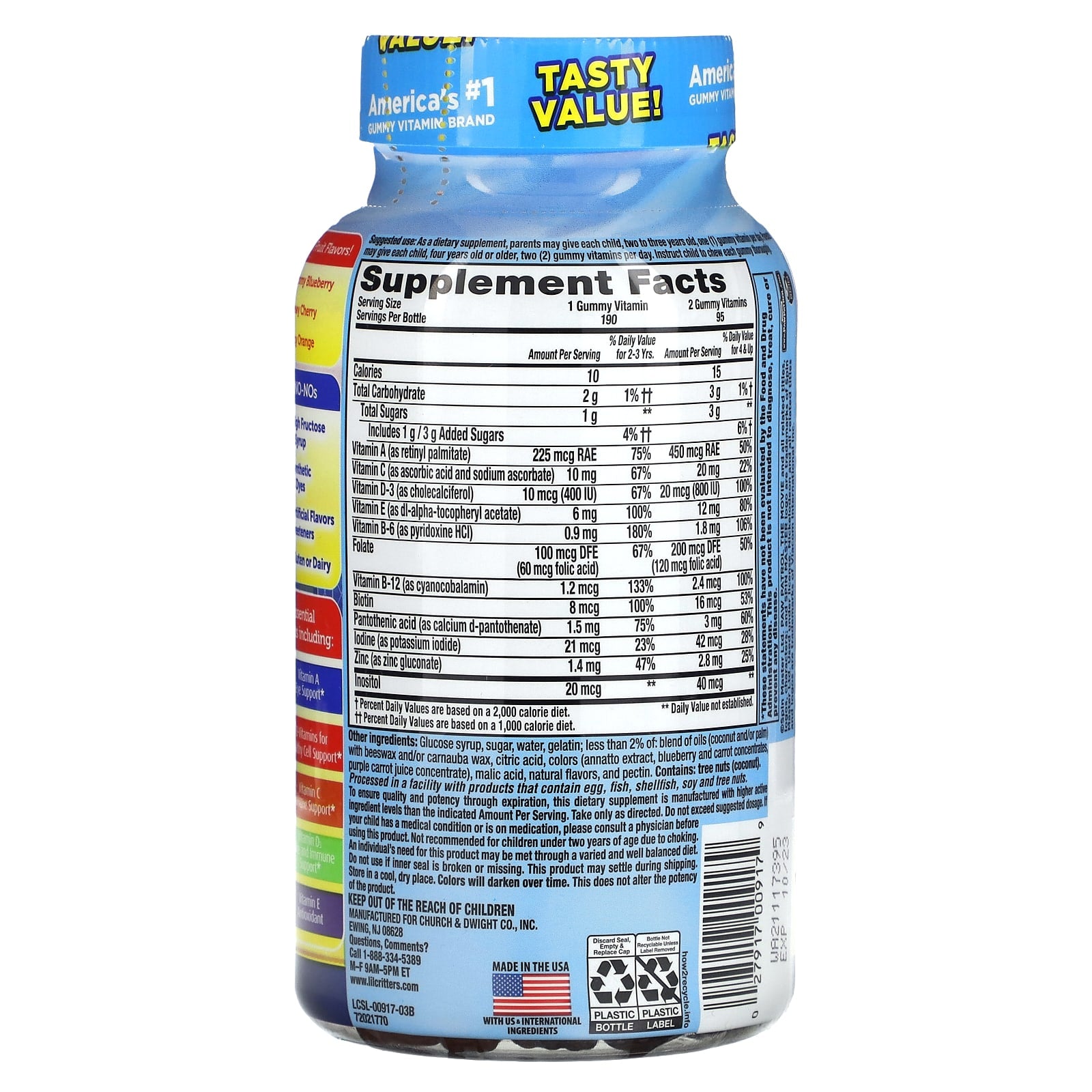L'il Critters, Paw Patrol The Movie, Gummy Multivitamin, Natural Fruit, 190 Gummies - Image 2