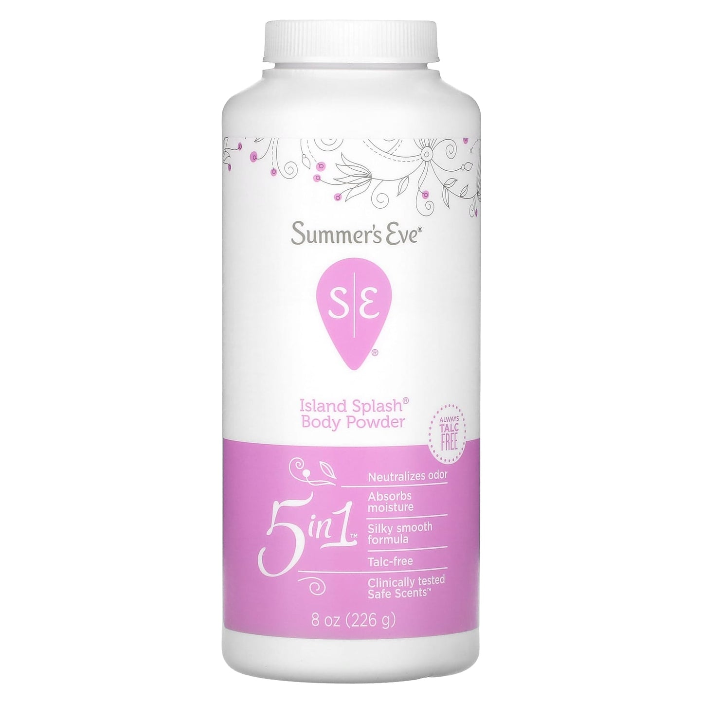 Summer's Eve, 5 in 1 Island Splash Body Powder, 8 oz (226 g) - Image 1