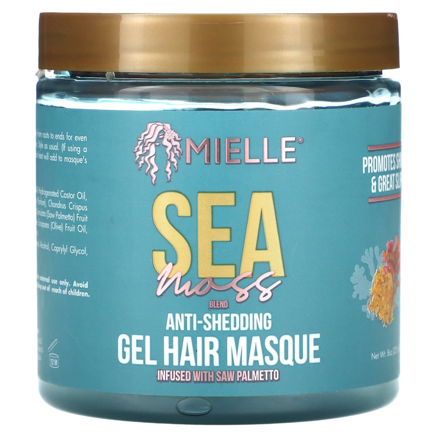 Mielle, Anti-Shedding Gel Hair Masque, Sea Moss Blend, 8 oz (235 ml) - Image 1
