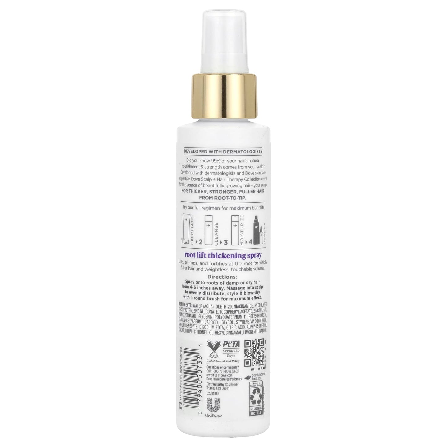 Dove Scalp and Hair Therapy Root Lift Thickening Spray 5 fl oz - Image 2