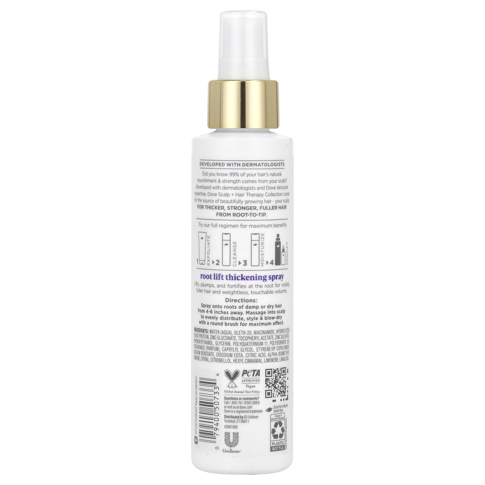 Dove Scalp and Hair Therapy Root Lift Thickening Spray 5 fl oz - Image 2