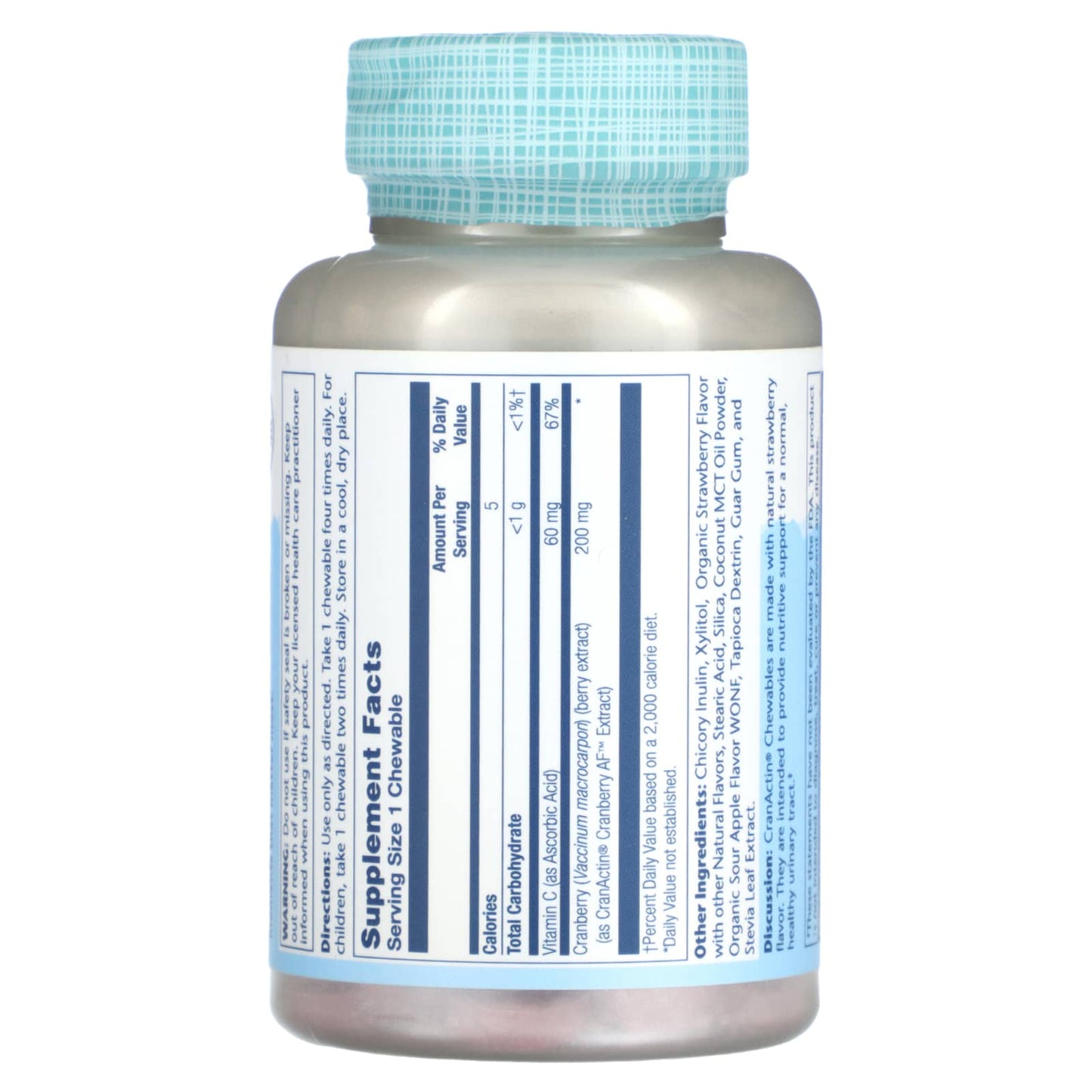 Solaray, CranActin, Chewables, 200 mg, 60 Chewables - Image 2