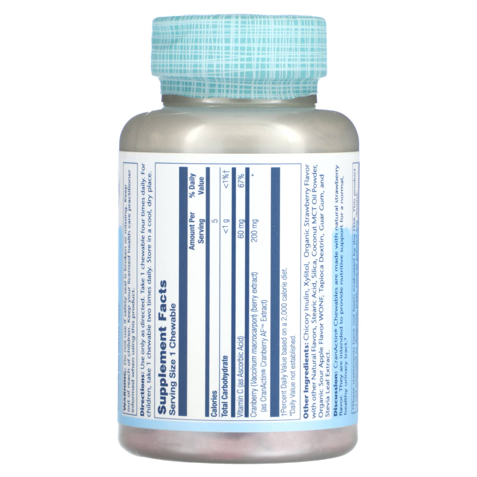 Solaray, CranActin, Chewables, 200 mg, 60 Chewables - Image 2