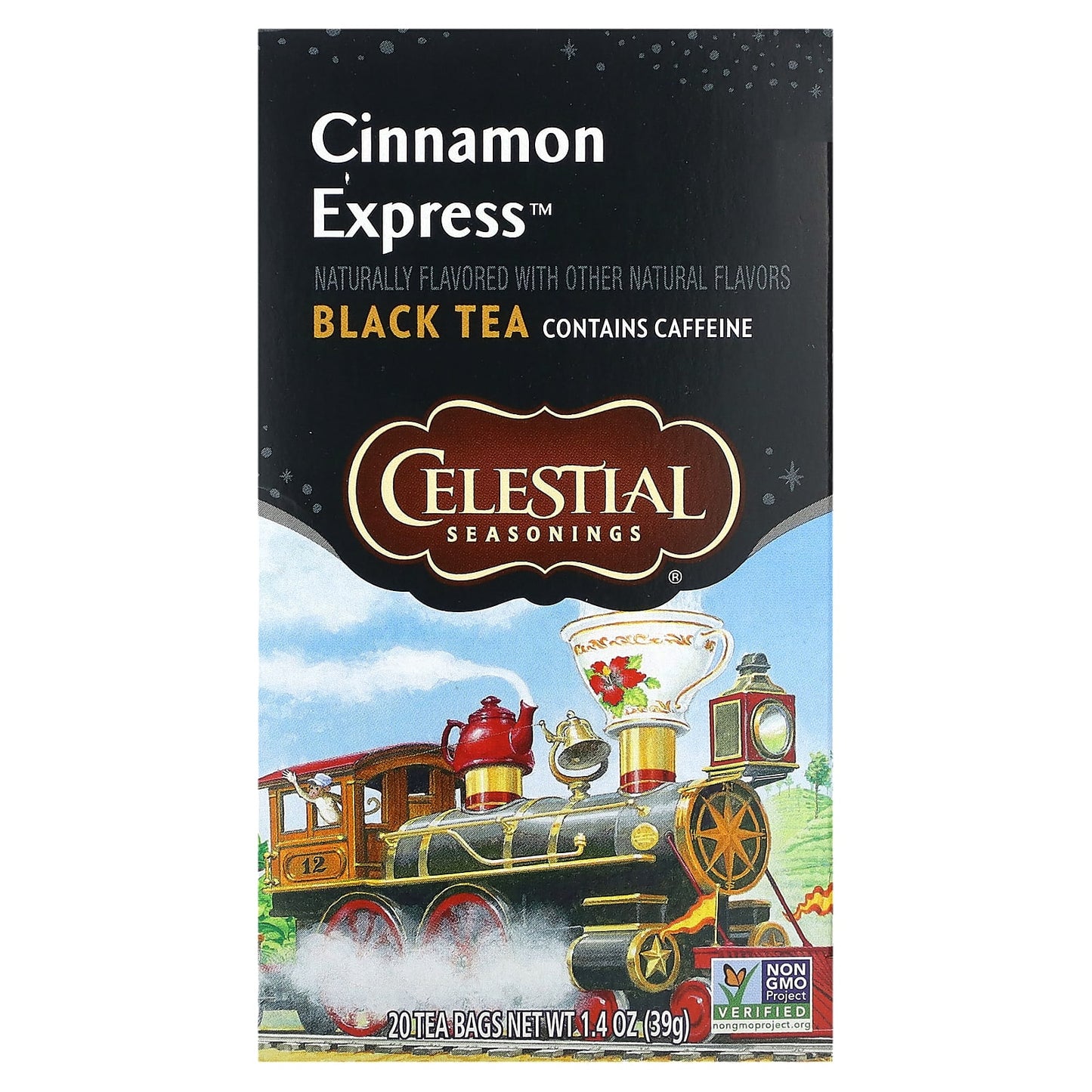 Celestial Seasonings Black Tea, Cinnamon Express, 20 Tea Bags, 1.4 oz - Natural & Gluten Free - Image 1