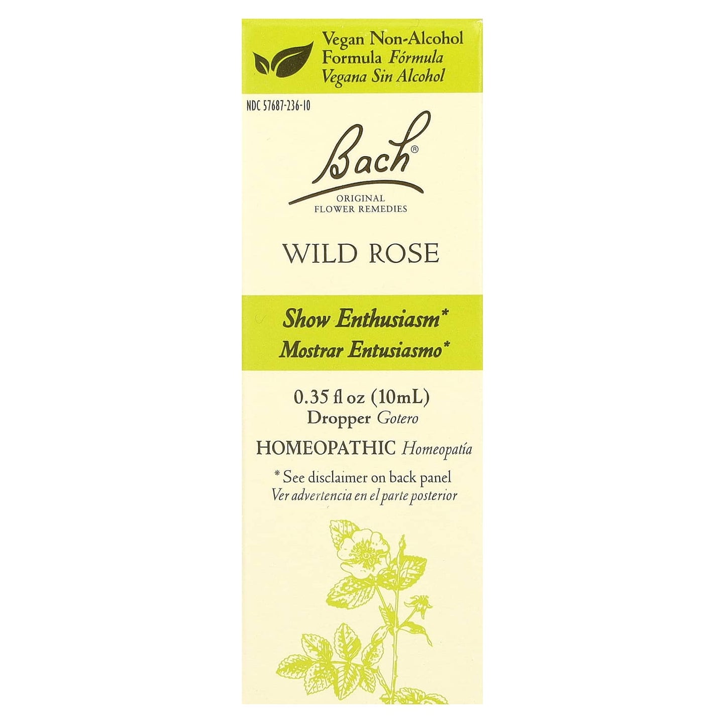 Bach Original Flower Remedies Wild Rose for Enthusiasm and Joy - Image 1