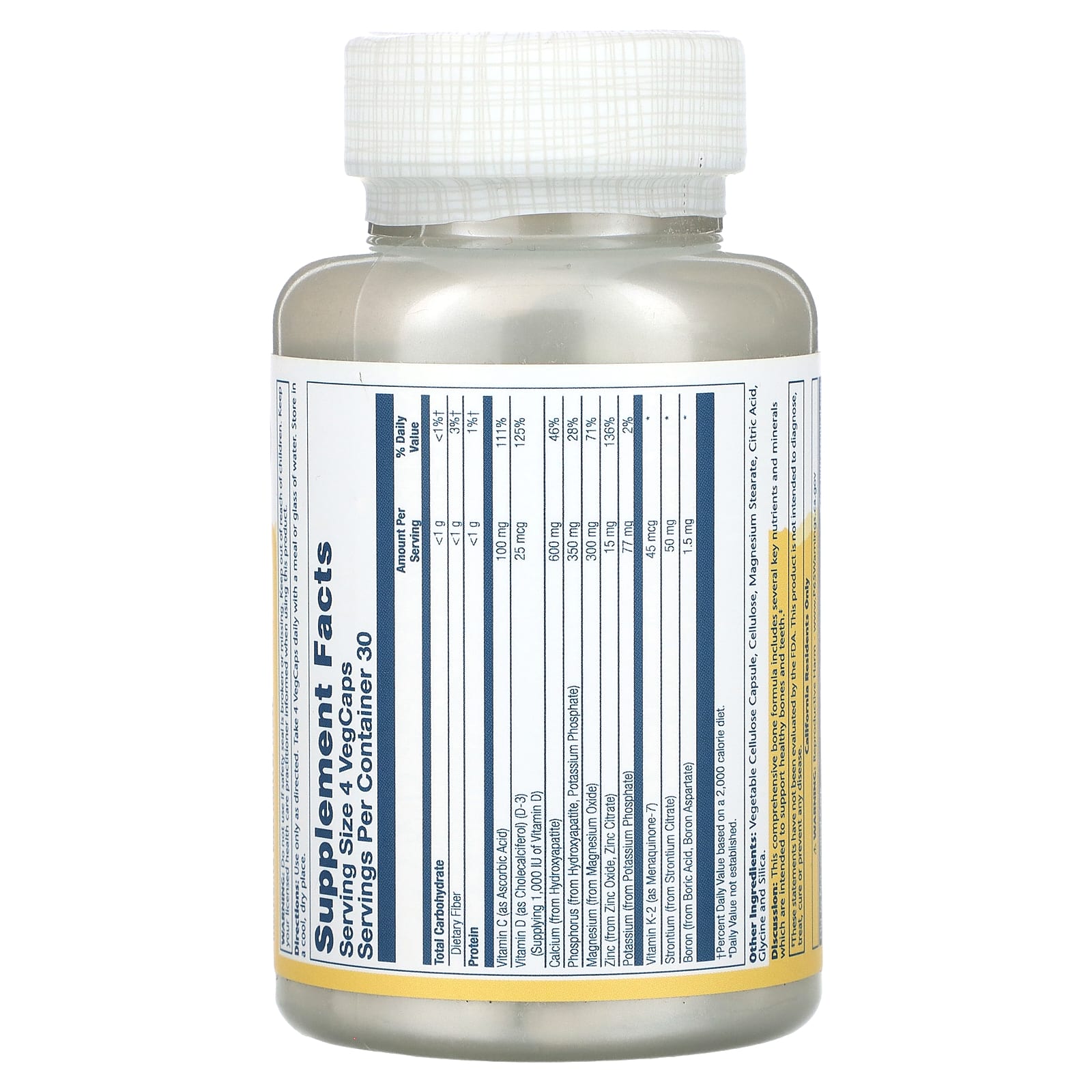 Solaray, 2:1 Ratio Cal-Mag, 120 VegCaps - Image 2
