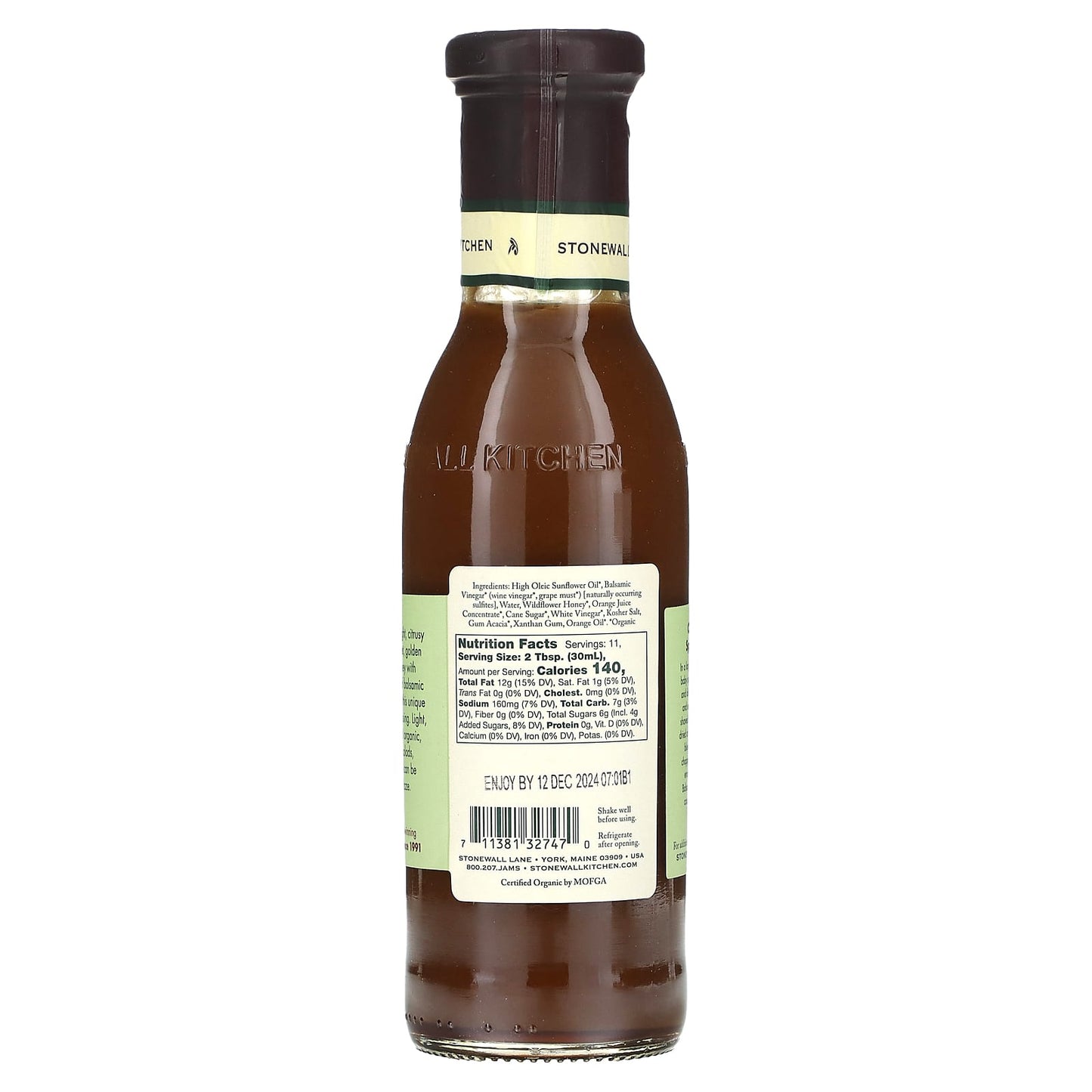Stonewall Kitchen, Organic Honey Orange Balsamic Dressing, 11 fl oz (330 ml) - Image 2