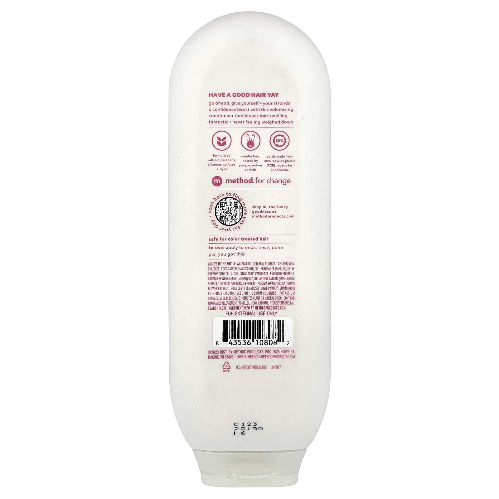 Method, Volumizing Conditioner, Pure Peace, 13.5 fl oz (399 ml) - Image 2
