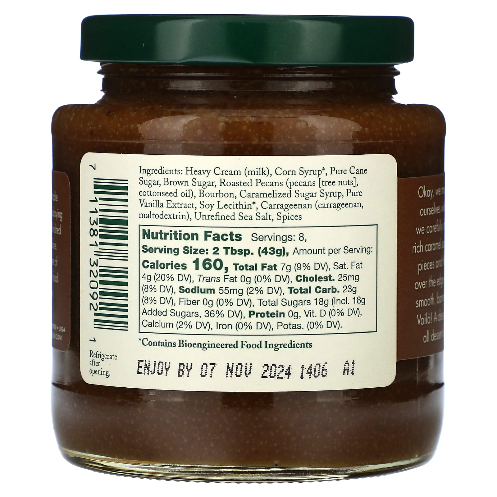 Stonewall Kitchen, Bourbon Pecan Caramel Sauce, 12.5 oz (354 g)