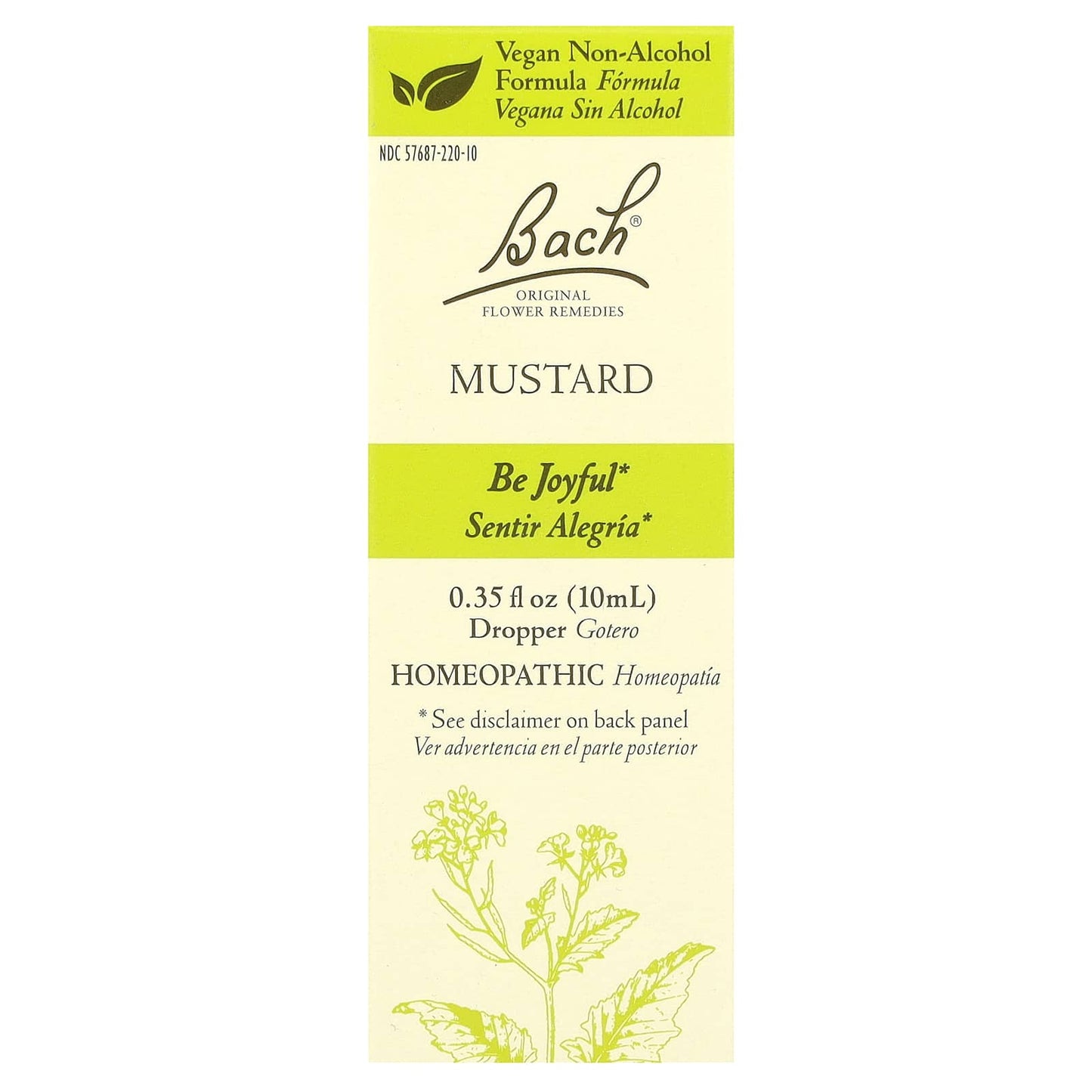 Bach Original Flower Remedies Mustard for Emotional Balance 10ml - Image 1
