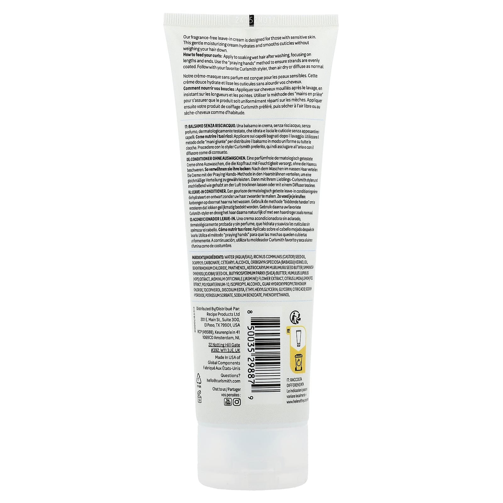 Curlsmith Fragrance-Free Leave-In Cream for All Curl Types - 8 fl oz - Image 2