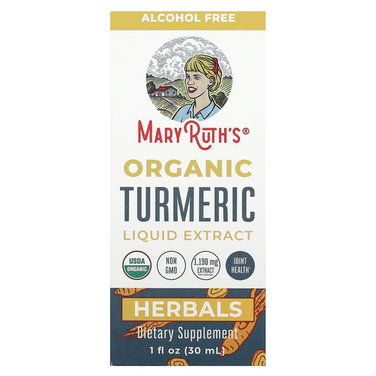 MaryRuth's, Organic Turmeric Liquid Extract, Alcohol Free, 1,190 mg, 1 fl oz (30 ml) - Image 1