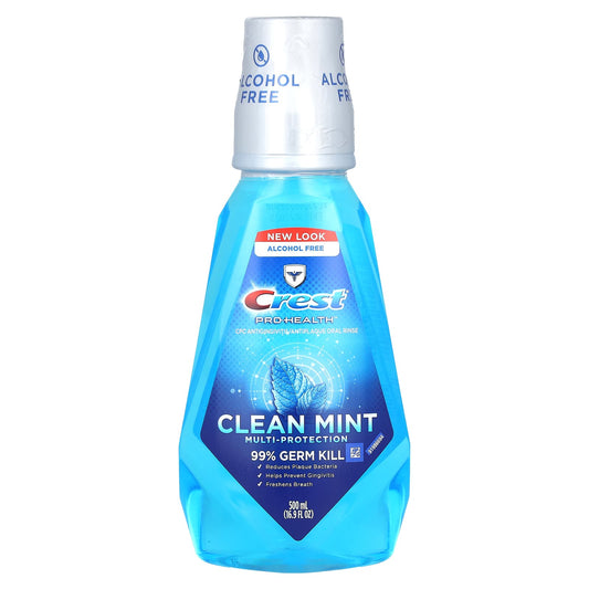 Crest Pro Health Antiplaque Mouthwash, Clean Mint, 16.9 oz - Image 1