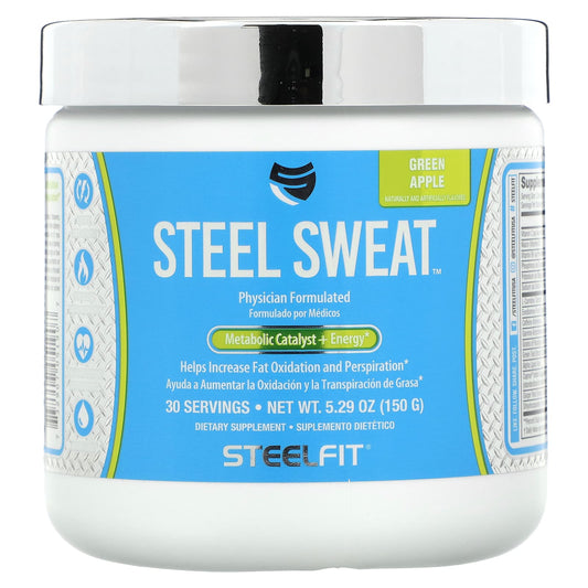 SteelFit, Steel Sweat, Green Apple, 5.29 oz (150 g) - Image 1