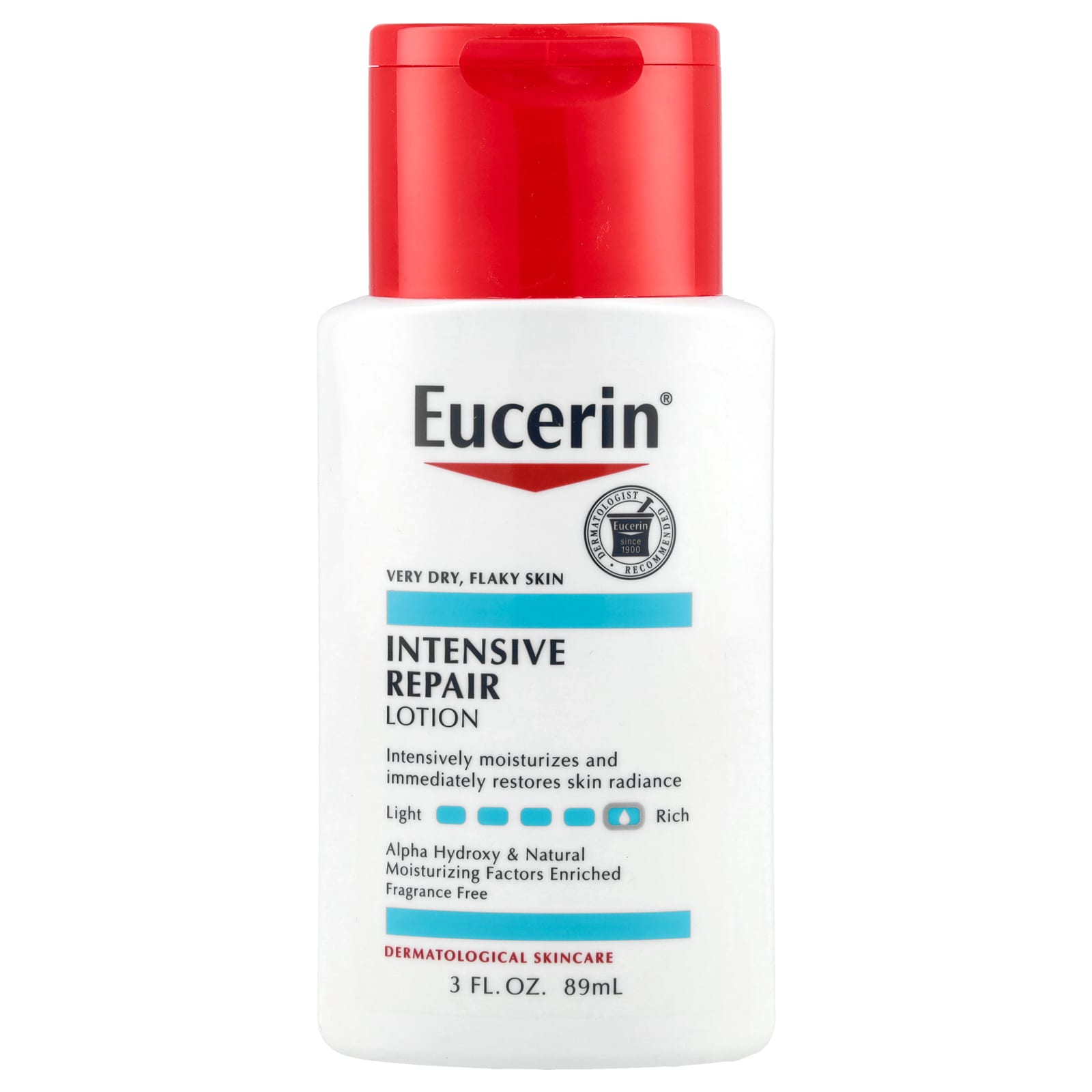 Eucerin Intensive Repair Lotion for Dry Skin, Fragrance Free, 3 fl oz - Image 1
