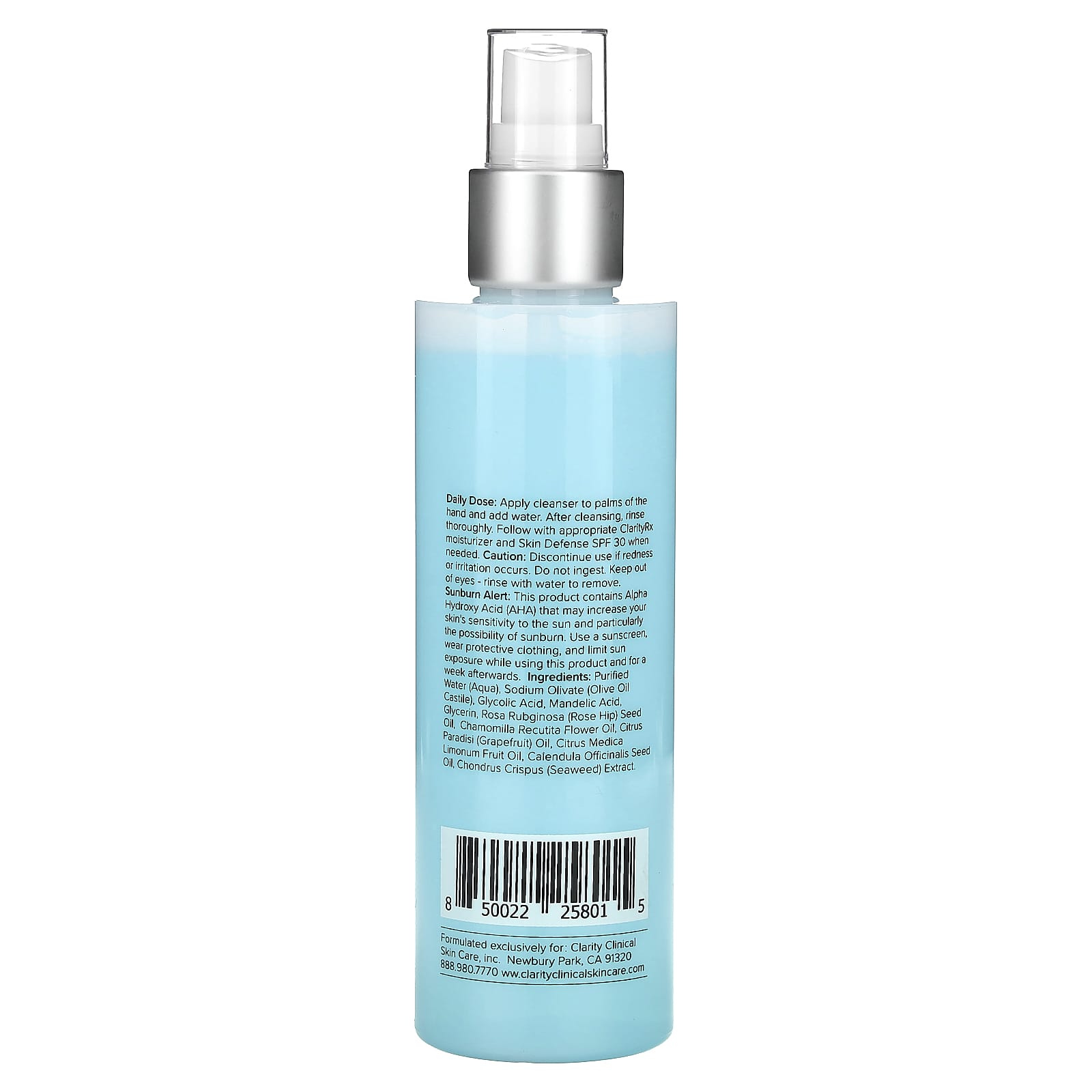 10% Glycolic Cleanser for Glowing Skin, 6 fl oz, ClarityRx - Image 2